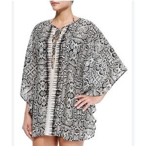 VixSphinx Snake-Print Short Coverup